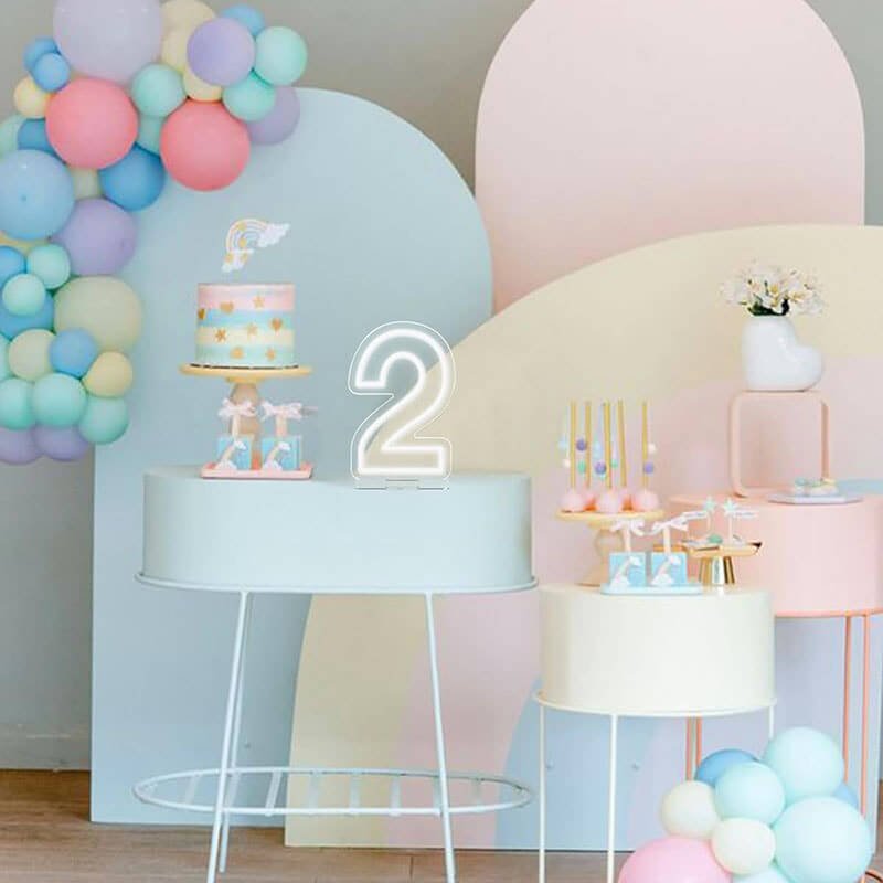 Custom Neon Birthday Numbers – LED Glowing Age Sign for 18th/21st/30th Parties, Color Changing & Dimmable - BacklitLEDsign