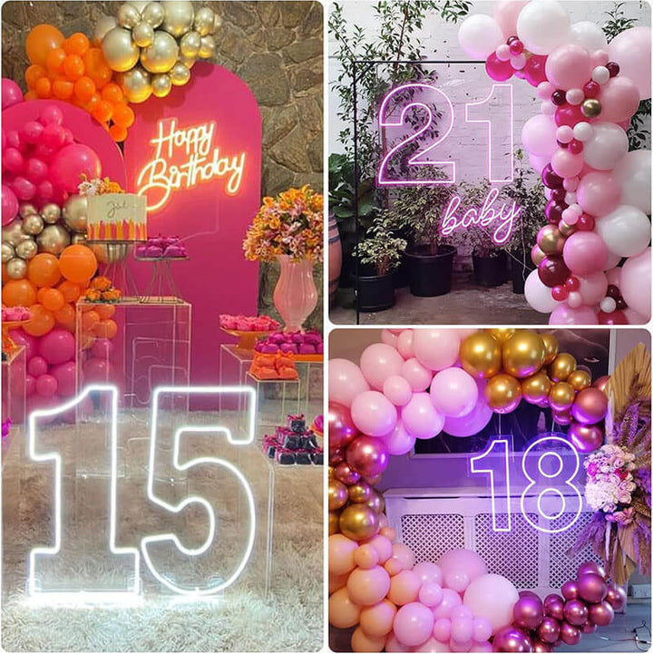 Custom Neon Light Numbers – RGB Color - Changing LED House Sign, Waterproof & Dimmable (Indoor/Outdoor) - BacklitLEDsign