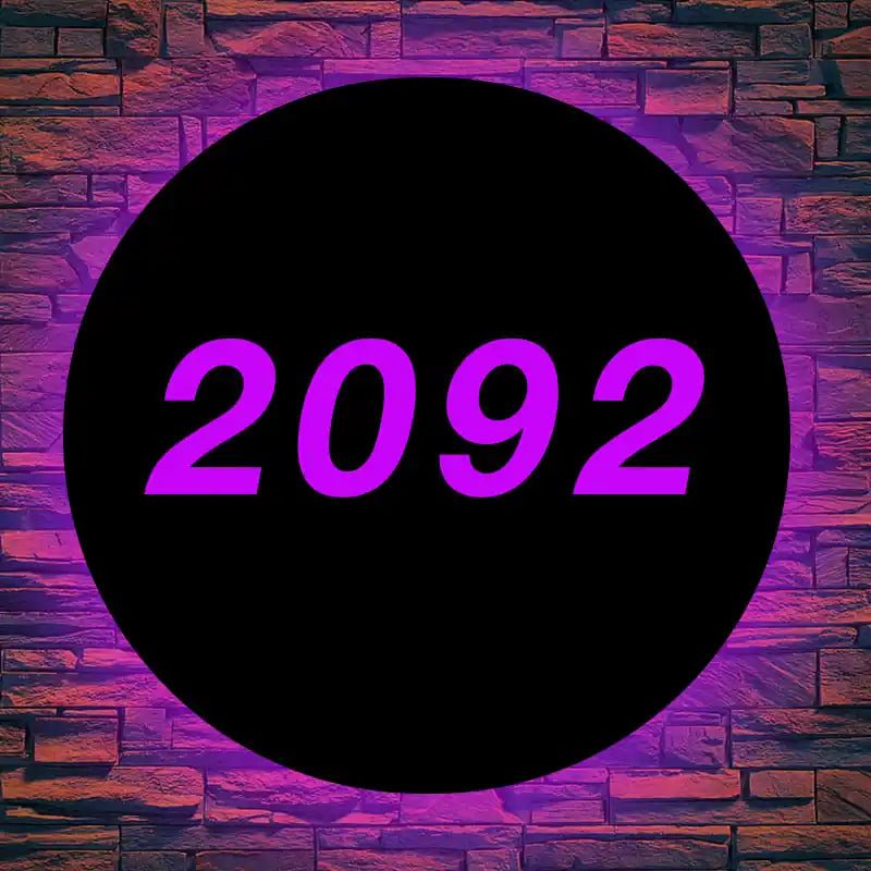 Elegant Round LED Lighted Address Plaque – Glowing House Numbers, Solar - Powered, Rustic or Modern - BacklitLEDsign