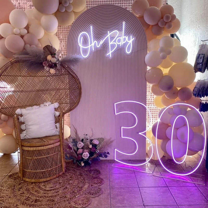 LED Number Neon Sign Dimmable Neon Numbers Symbols Letters Age Light Signs for Birthday Party Aniversary Event DIY Sweet Decor - BacklitLEDsign