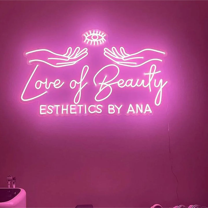 Neon Sign LED Neon Display for Restaurant Beauty Salon Gyms and Fitness Stuido Neon Illuminated Sign Company Logo - BacklitLEDsign