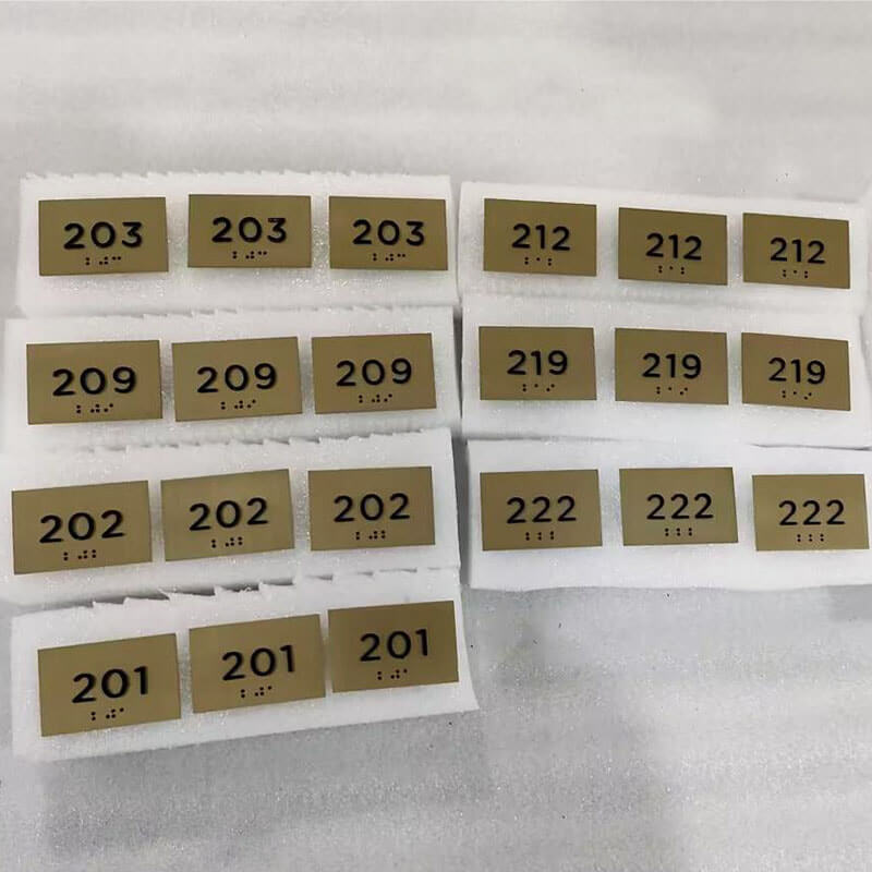 Personalized Braille Wall Signs: Elegant Tactile Solutions for Homes Businesses Enhanced Accessibility in Every Space - BacklitLEDsign