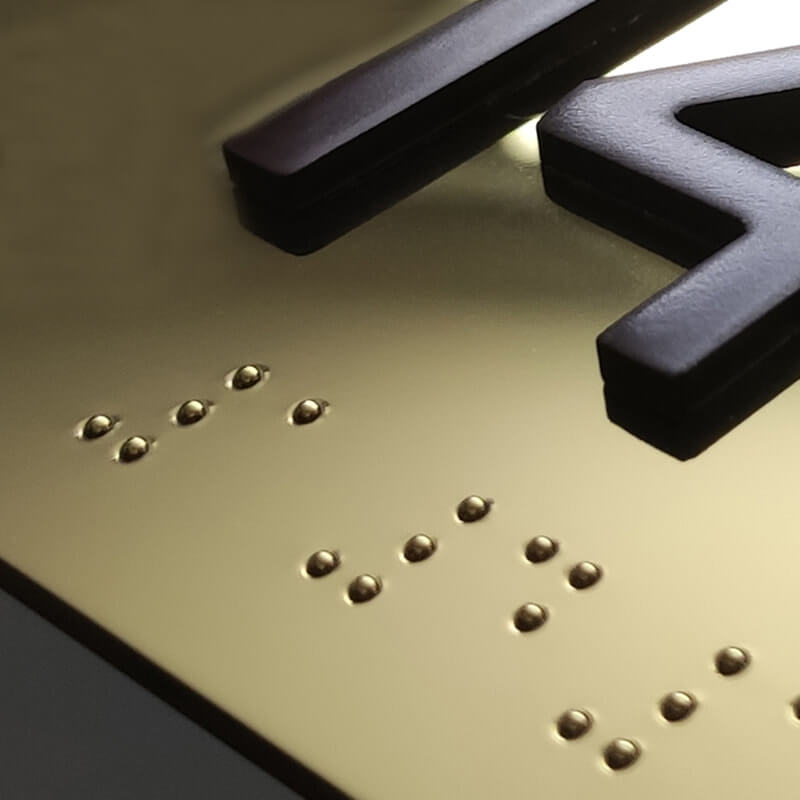 Personalized Braille Wall Signs: Elegant Tactile Solutions for Homes Businesses Enhanced Accessibility in Every Space - BacklitLEDsign
