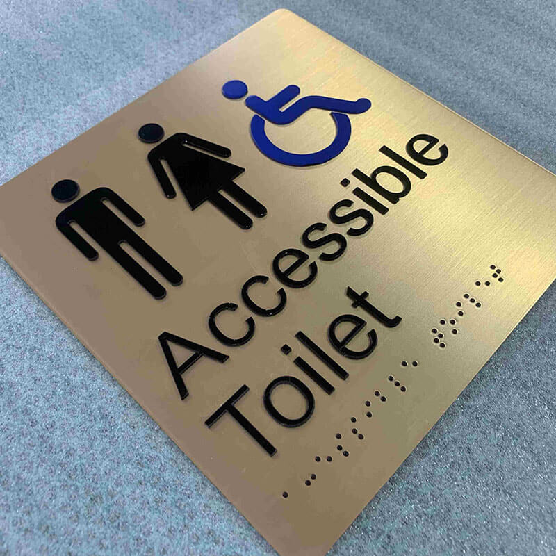Personalized Braille Wall Signs: Elegant Tactile Solutions for Homes Businesses Enhanced Accessibility in Every Space - BacklitLEDsign