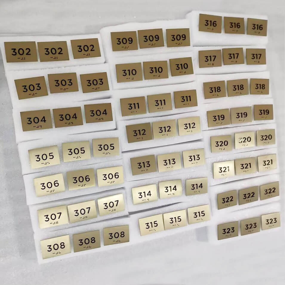 Personalized Braille Wall Signs: Elegant Tactile Solutions for Homes Businesses Enhanced Accessibility in Every Space - BacklitLEDsign
