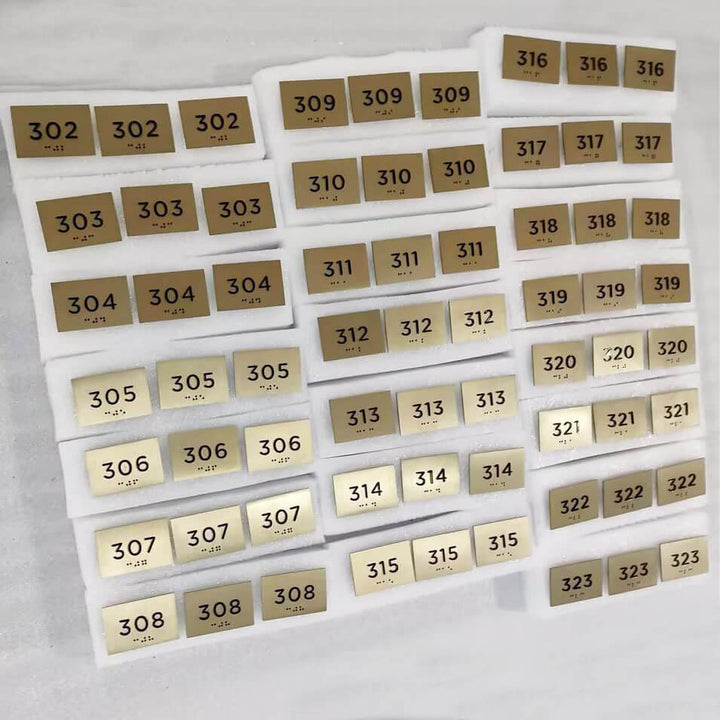 Personalized Braille Wall Signs: Elegant Tactile Solutions for Homes Businesses Enhanced Accessibility in Every Space - BacklitLEDsign