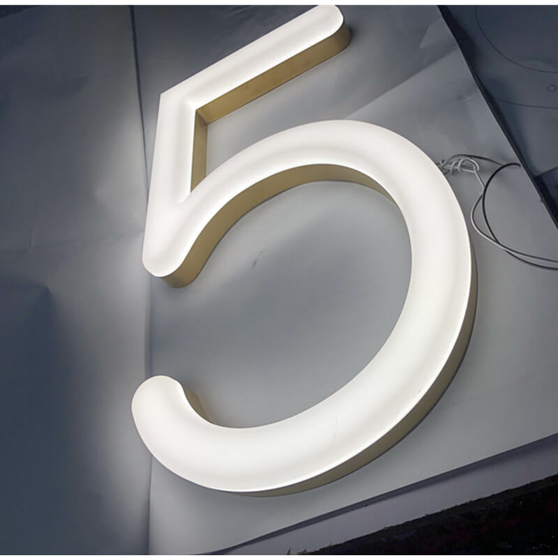 Stylish Front Lit House Number Signs for Enhanced Visibility & Curb Appeal – Customizable Options Available - BacklitLEDsign