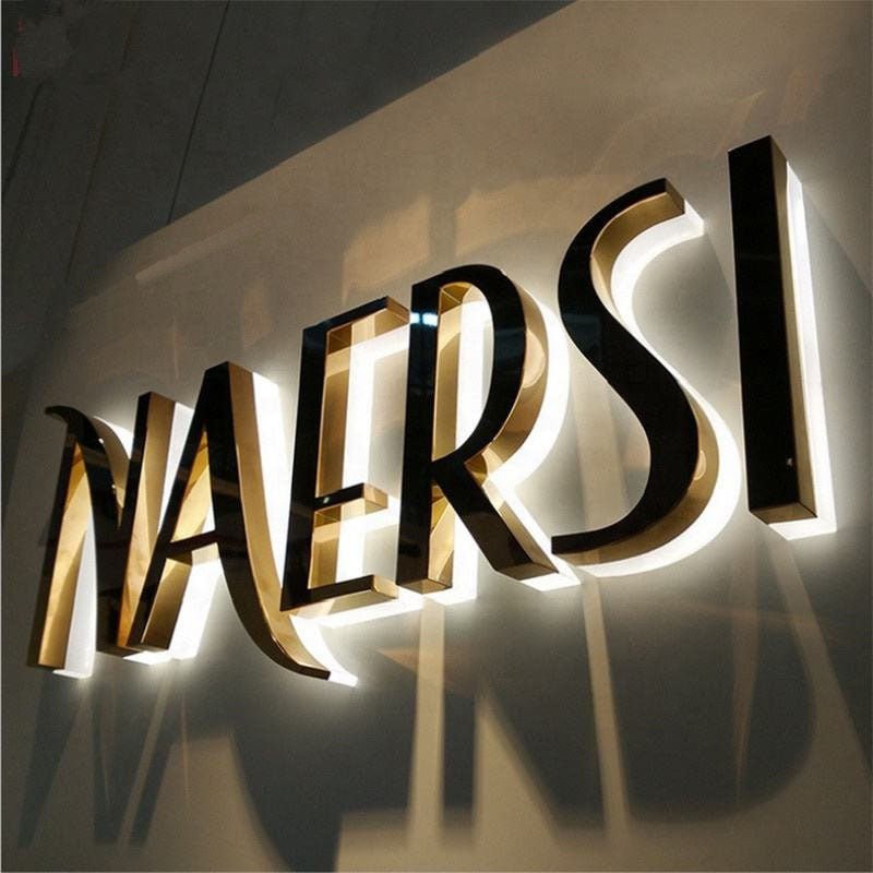 Business Sign Company backlit metal sign