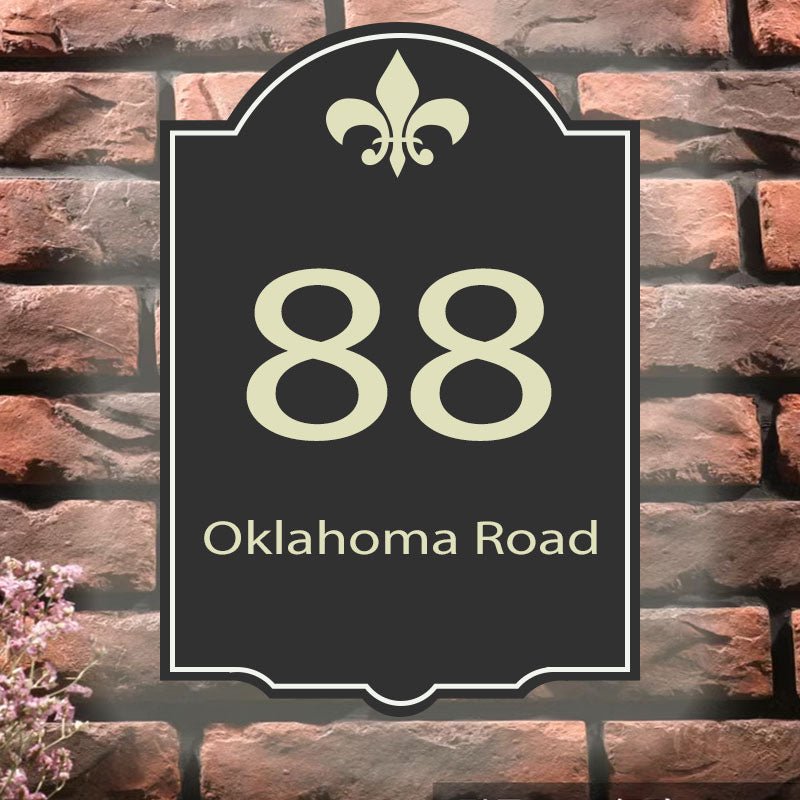 solar house numbers address plaque