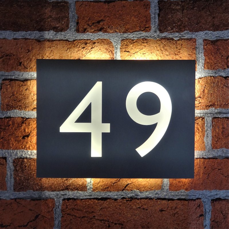 Custom  Street Solar Powered Lighted House Numbers  address numbers with lights home address numbers lighted