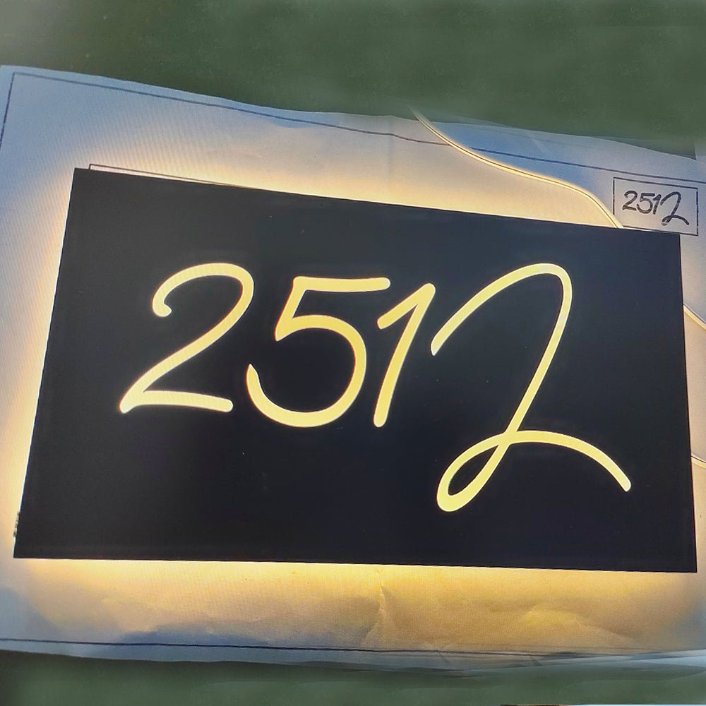 Custom  House Numbers Address Sign illuminated street numbers house number signs lighted