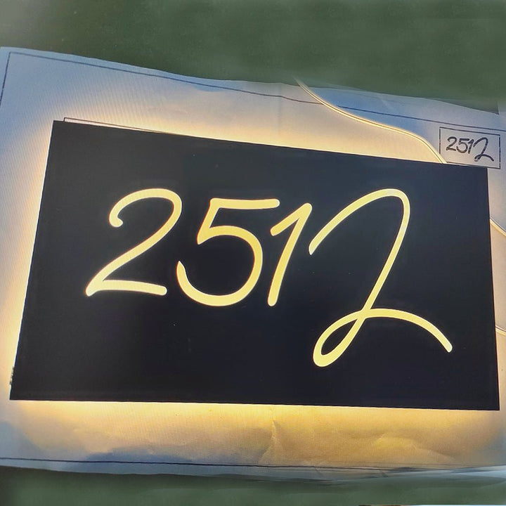 Custom  House Numbers Address Sign illuminated street numbers house number signs lighted