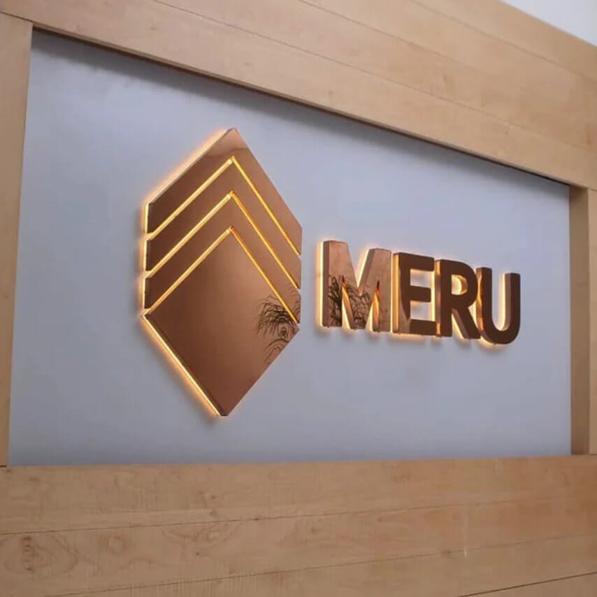 lit signs for businesses sign with backlight backlit metal letters