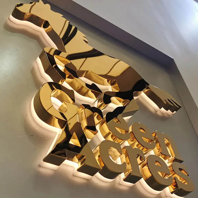 backlit banners outdoor backlit signs backlit stainless steel letters