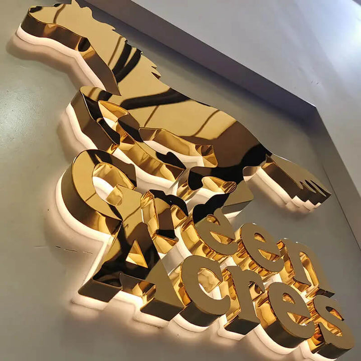 backlit banners outdoor backlit signs backlit stainless steel letters