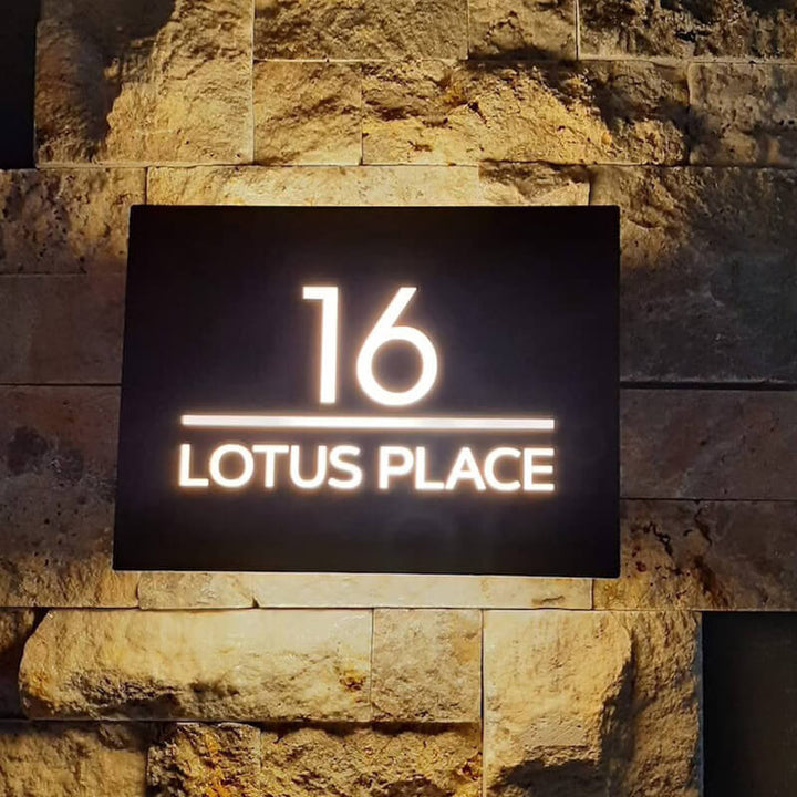 light up address sign illuminated number signs illuminated house sign