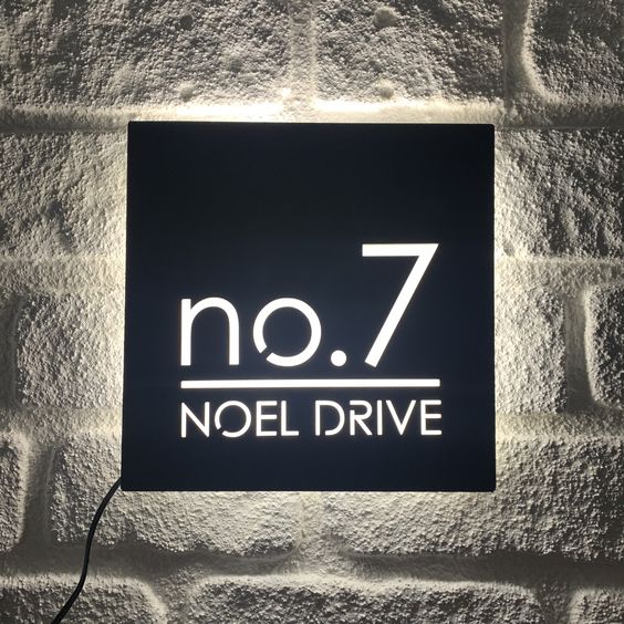 Lighted Address Numbers house numbers sign lighted house number sign