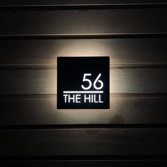 lighted address signs for house address signs lighted led house number sign