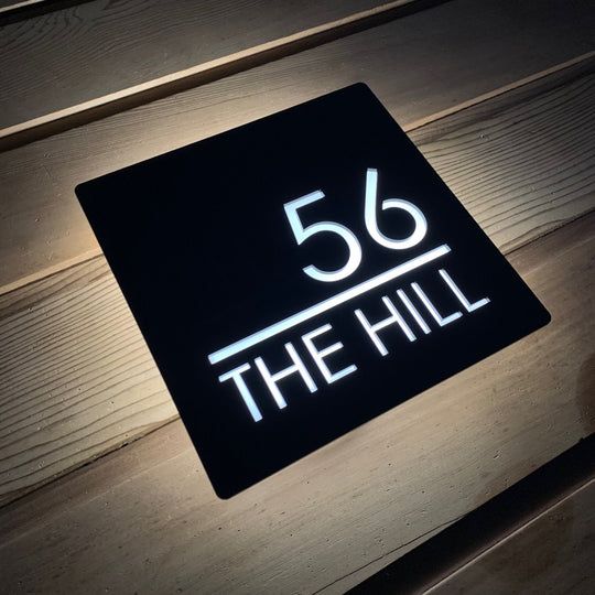 Custom Lighted Address Sign illuminated house number signs led address sign