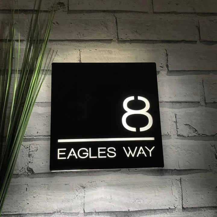 personalized house address signs lighted house number signs led house number signs