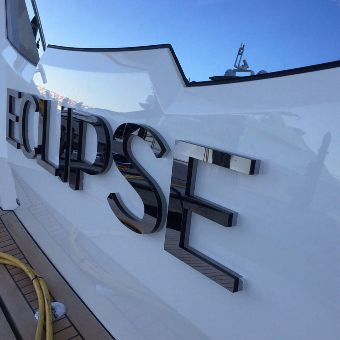 Custom illuminated yacht letters