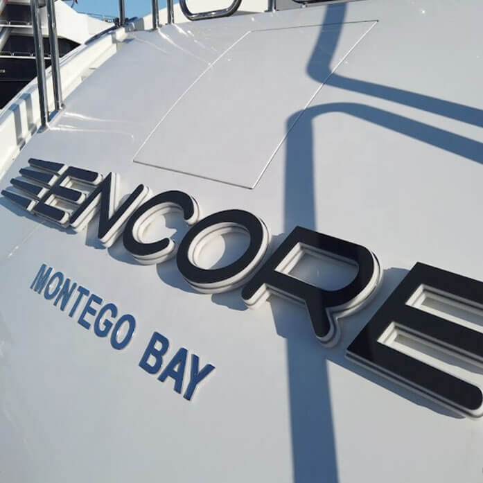 Luxury yacht signage experts