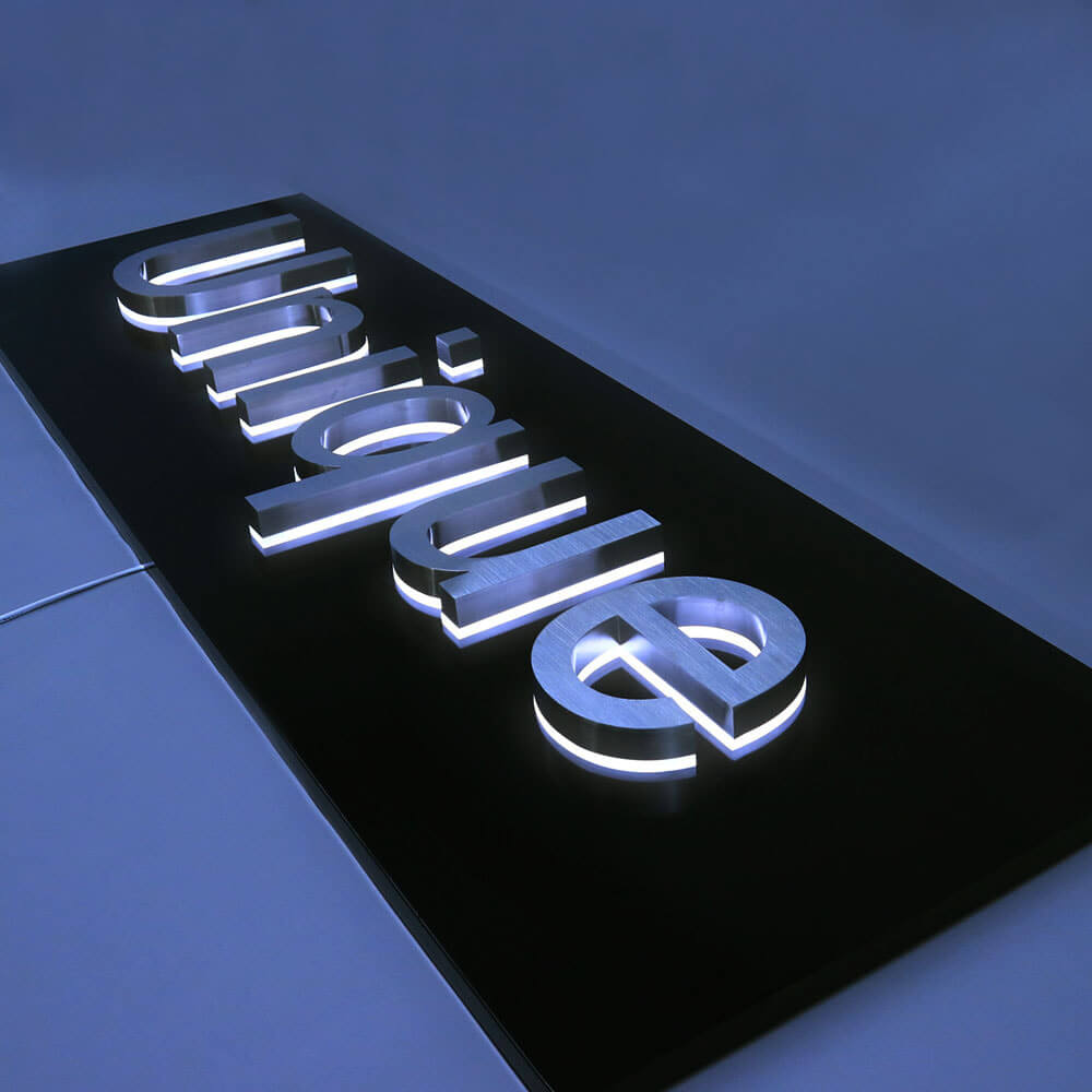 backlit lobby signs light up store signs lighted letter signs for business