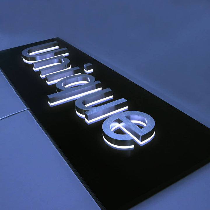 backlit lobby signs light up store signs lighted letter signs for business