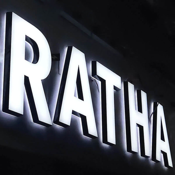 Custom Plexiglass Sign Illuminated Acrylic Letters Front Lit & Backlit LED Advertisigng Signage for Business - BacklitLEDsign