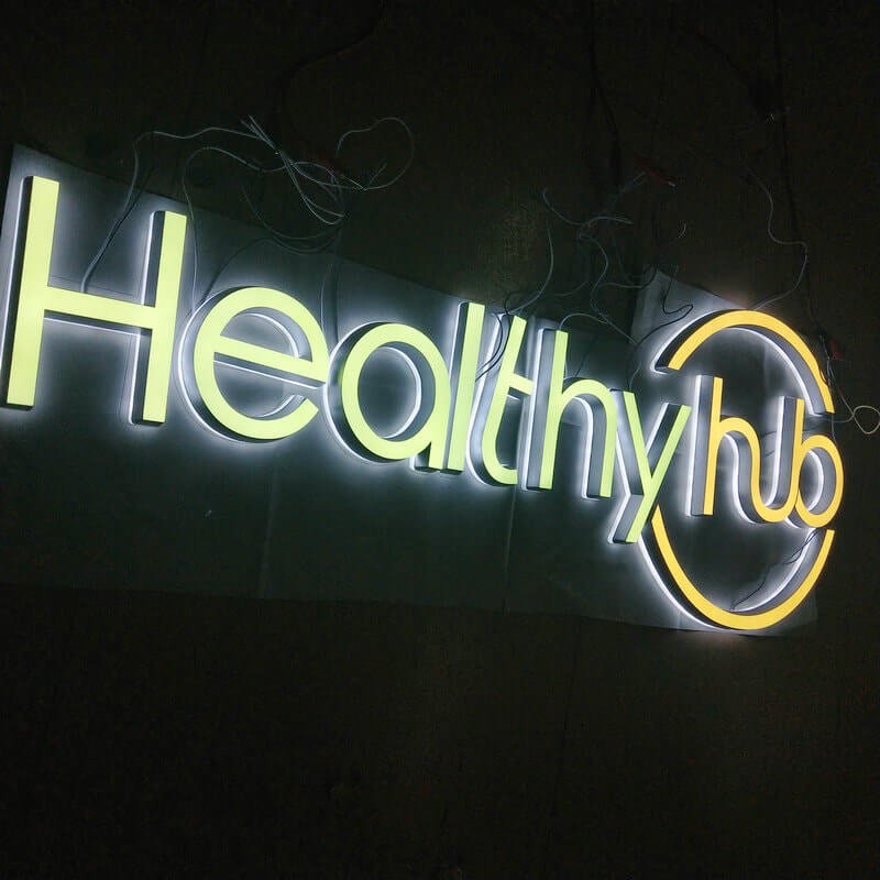 Custom Plexiglass Sign Illuminated Acrylic Letters Front Lit & Backlit LED Advertisigng Signage for Business - BacklitLEDsign