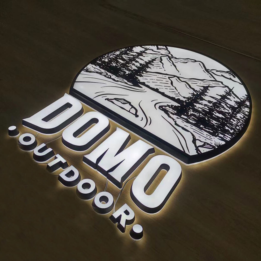 Custom Plexiglass Sign Illuminated Acrylic Letters Front Lit & Backlit LED Advertisigng Signage for Business - BacklitLEDsign