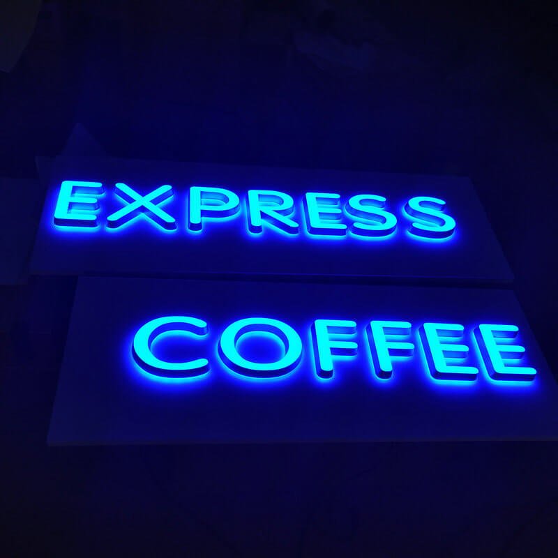 Custom Plexiglass Sign Illuminated Acrylic Letters Front Lit & Backlit LED Advertisigng Signage for Business - BacklitLEDsign