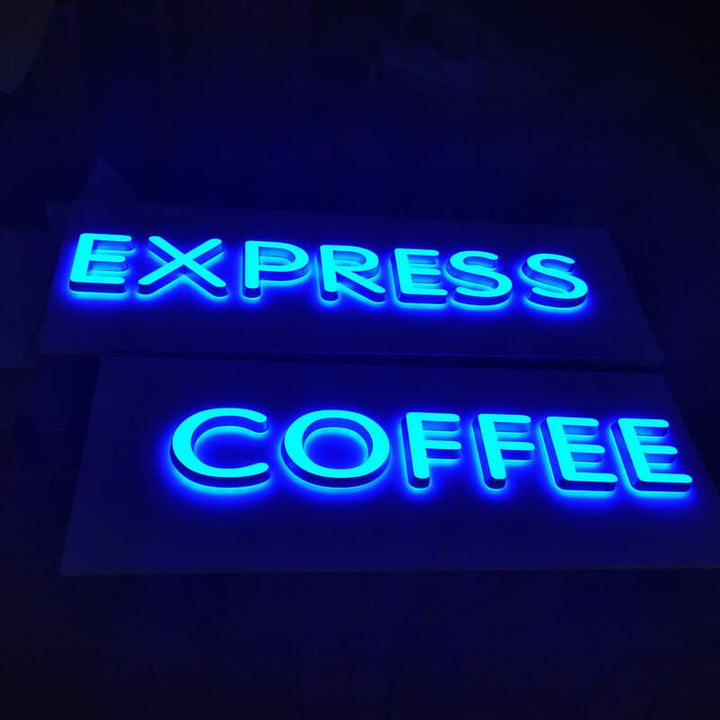 Custom Plexiglass Sign Illuminated Acrylic Letters Front Lit & Backlit LED Advertisigng Signage for Business - BacklitLEDsign
