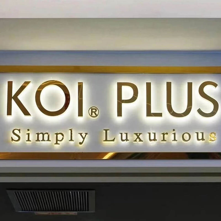 Custom Stainless Steel Logo Sign Illuminated Logo Signage Backlit Brushed Metal 3D Design Reverse Channel Letters Wholesale Lobby Signs - BacklitLEDsign