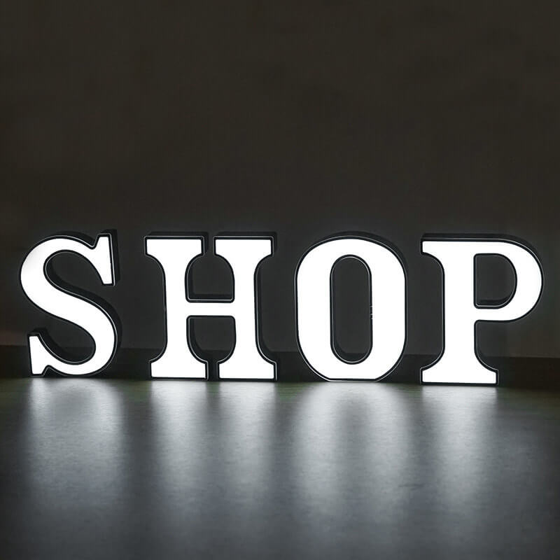 Customized 3D Front Lit Letters Shop Light Up Singboard Business Adverstising Signs Acrylic Business Sign LED Frontlit Sign - BacklitLEDsign