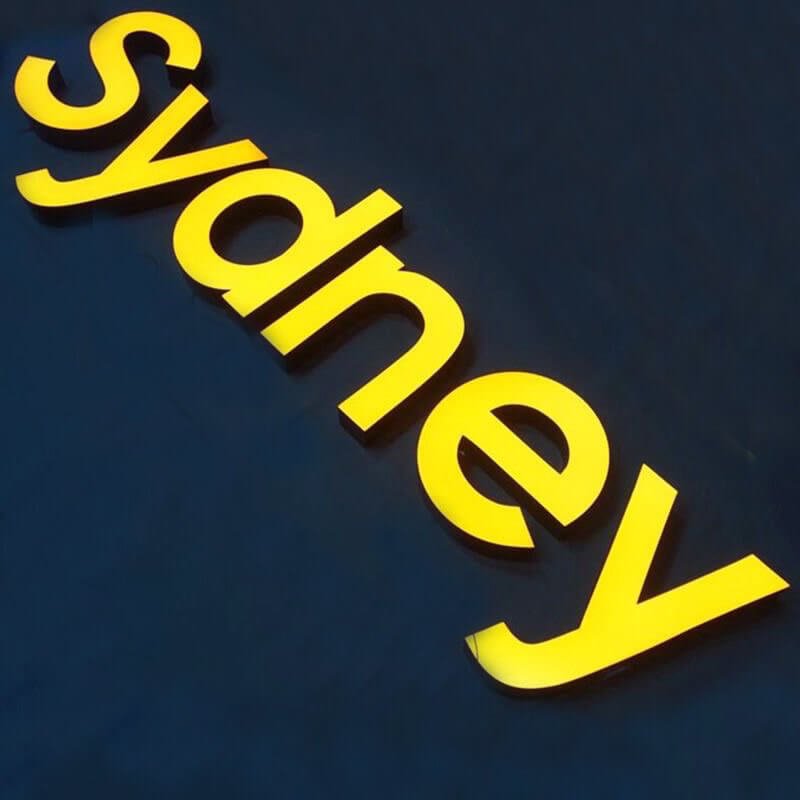 Customized 3D Front Lit Letters Shop Light Up Singboard Business Adverstising Signs Acrylic Business Sign LED Frontlit Sign - BacklitLEDsign