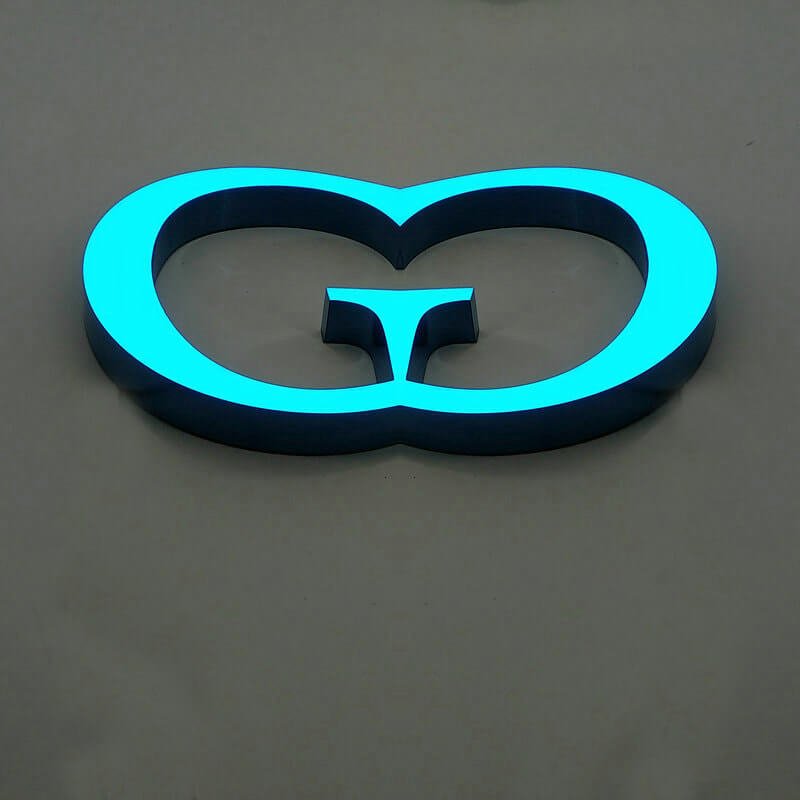 Customized Acrylic Business Sign 3D Acrylic Lit Sign Frontlit Resin LED Sign for Outside Shopping Mall Lighting up Led Signage Illuminated Logo Sign - BacklitLEDsign
