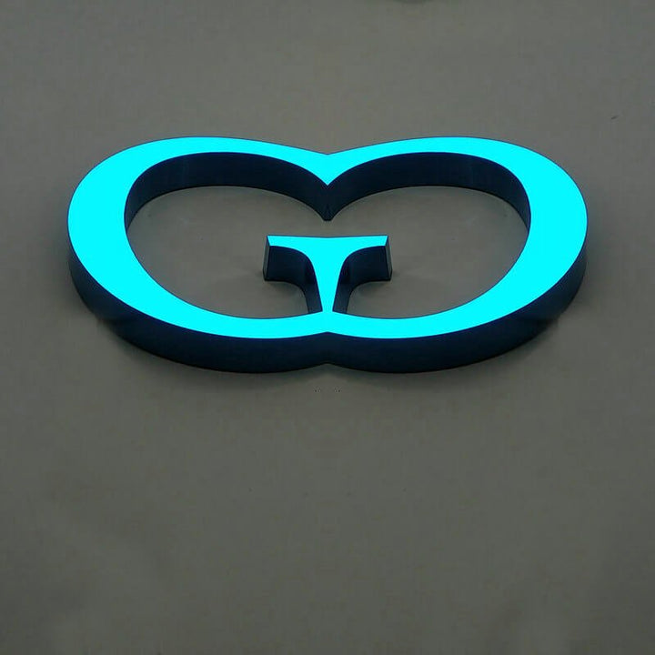 Customized Acrylic Business Sign 3D Acrylic Lit Sign Frontlit Resin LED Sign for Outside Shopping Mall Lighting up Led Signage Illuminated Logo Sign - BacklitLEDsign