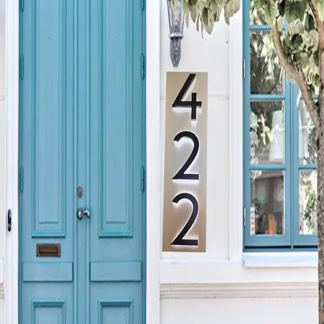 Illuminated House Sign backlit house numbers solar