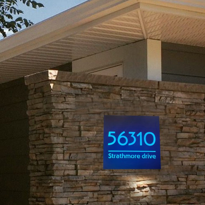 illuminated address plaque lighted house sign led number signs
