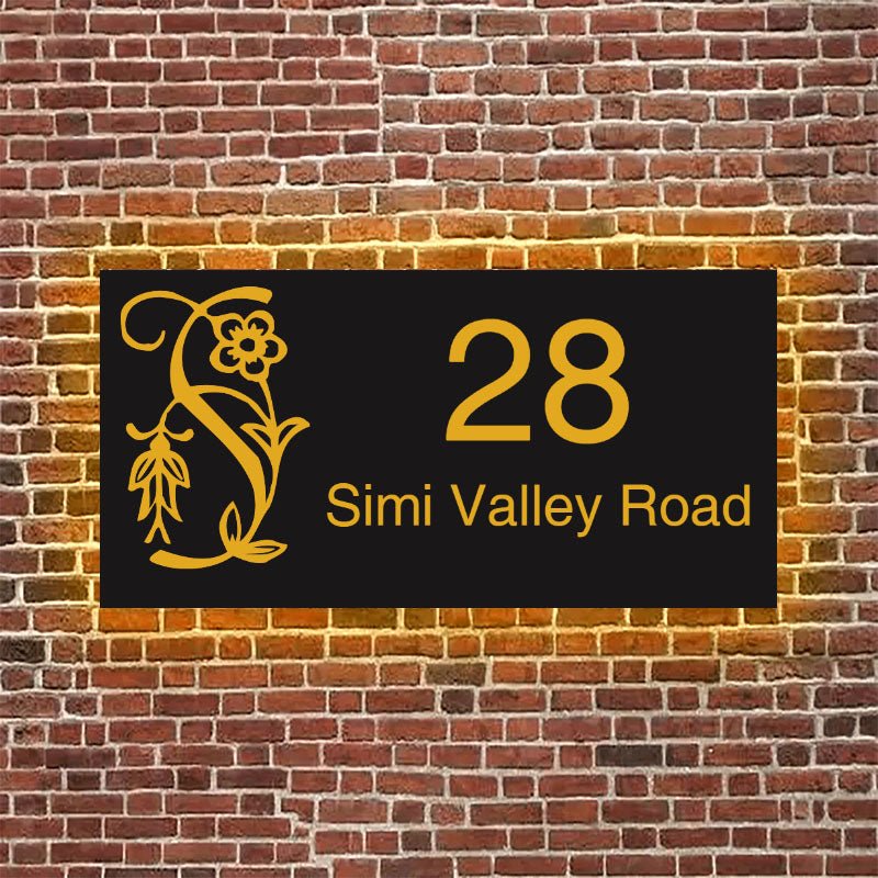 lighted box sign panels light up box signs metal house number plaque