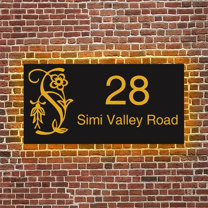 lighted box sign panels light up box signs metal house number plaque
