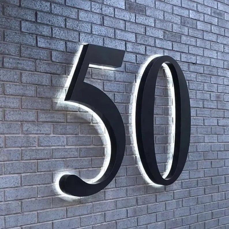 house numbers led backlit numbers for house address solar led house numbers
