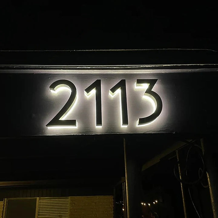 house number letters - best solar powered house numbers