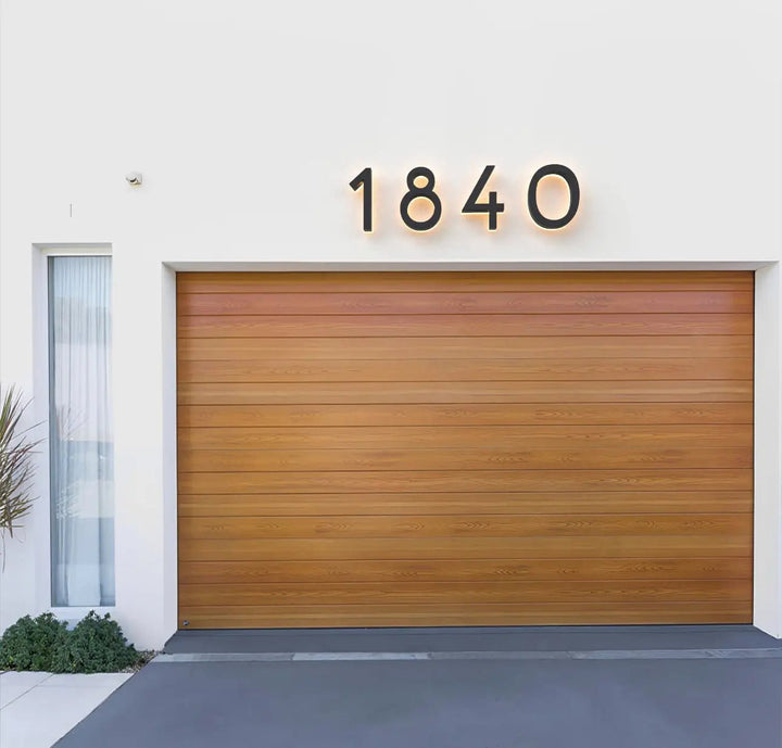Illuminated House Sign Door Number Personalized Metal Wall Art Lighted House Numbers Address Sign for Yard Backlit Street Numbers - BacklitLEDsign