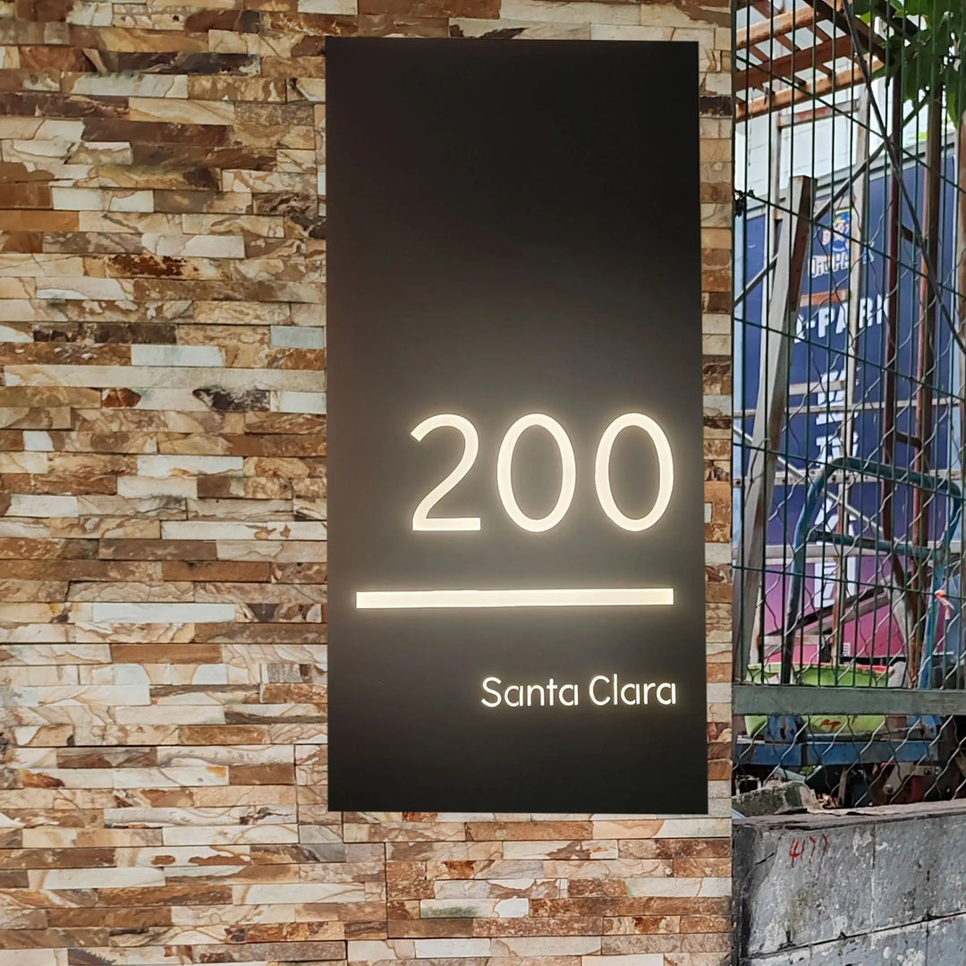 LED Acrylic Lumious House Number Signs Vertical Mailbox Numbers Door Number Plaques Low Voltage Metal Address Signs for Yard - BacklitLEDsign