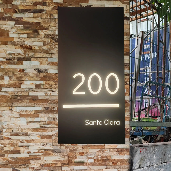 LED Acrylic Lumious House Number Signs Vertical Mailbox Numbers Door Number Plaques Low Voltage Metal Address Signs for Yard - BacklitLEDsign