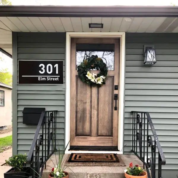 LED Acrylic Lumious House Number Signs Vertical Mailbox Numbers Door Number Plaques Low Voltage Metal Address Signs for Yard - BacklitLEDsign