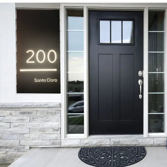 LED Acrylic Lumious House Number Signs Vertical Mailbox Numbers Door Number Plaques Low Voltage Metal Address Signs for Yard - BacklitLEDsign