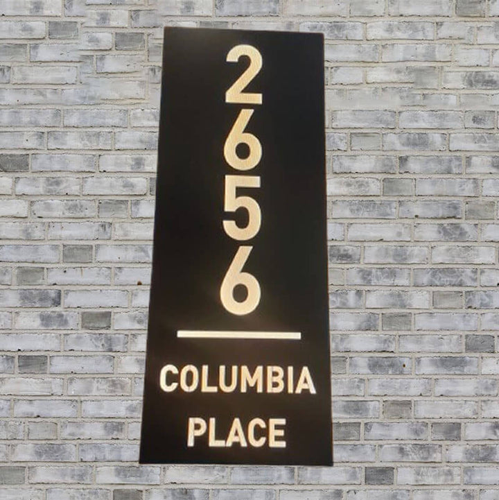 lighted address signs for homes address numbers modern metal home address signs